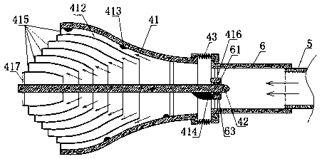 Pneumatic feeding machine