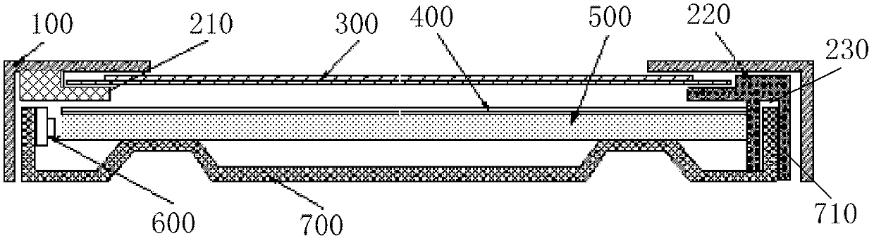 Middle frame of liquid crystal display device and liquid crystal display device