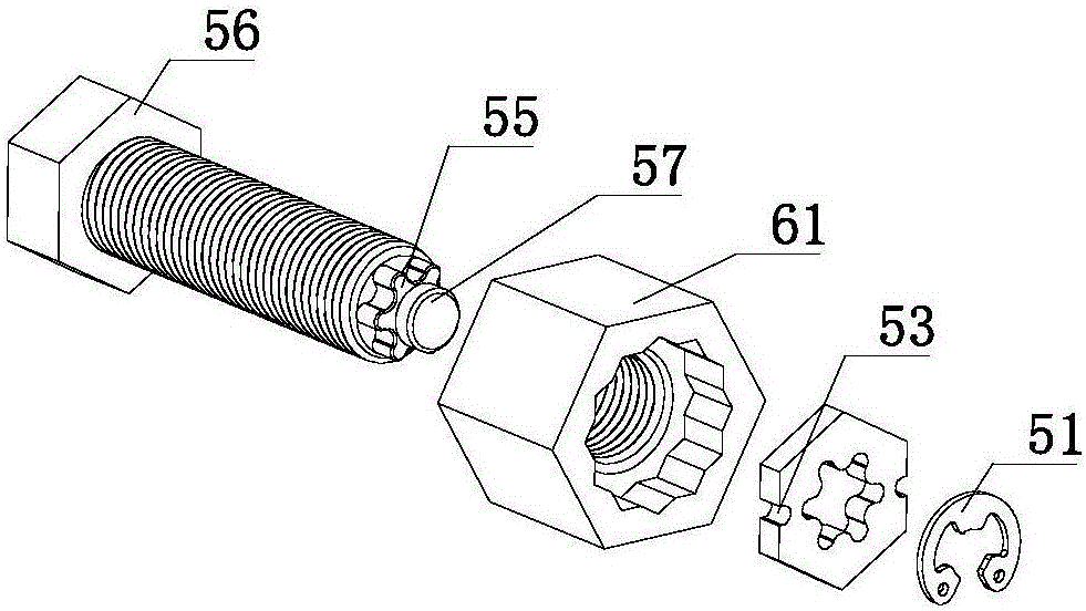 Fastening and connecting assembly and structure, disassembling method, track structure, crankshaft connecting rod system, bone connecting device and bone connecting method
