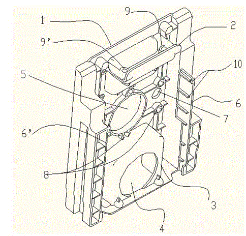 Temperature adjusting and air guiding device and battery box with same