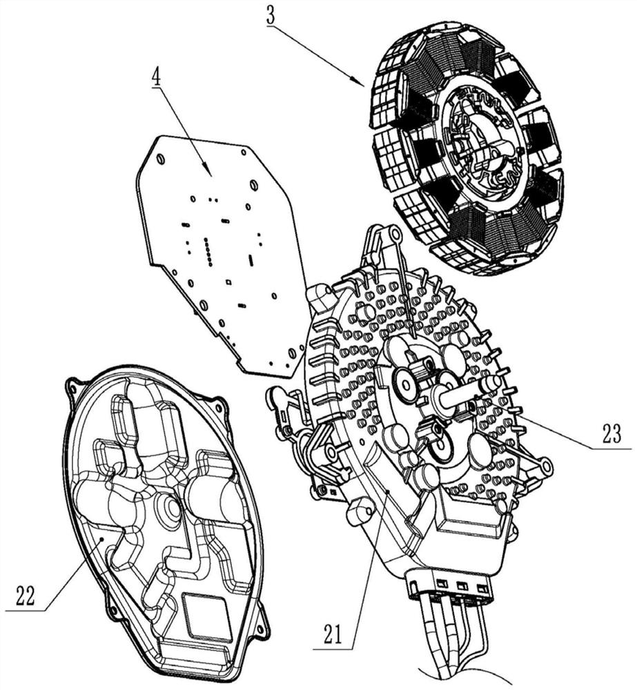 External rotor motor for driving automobile cooling fan