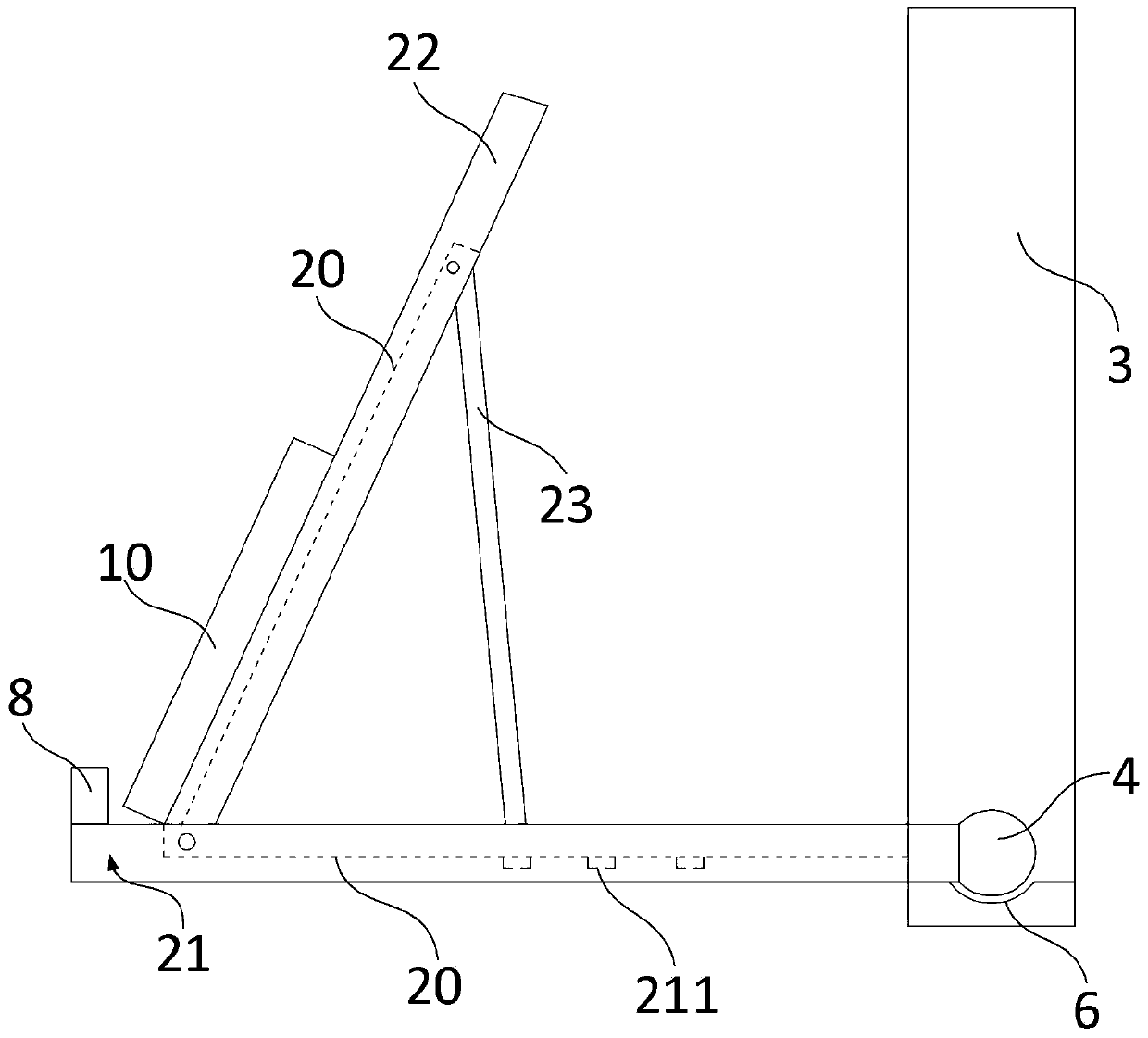 Mobile device support for seat