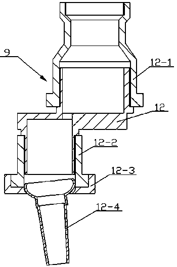 Forced-rinsing cooling mechanism of multi-sheet combined stone sawing machine