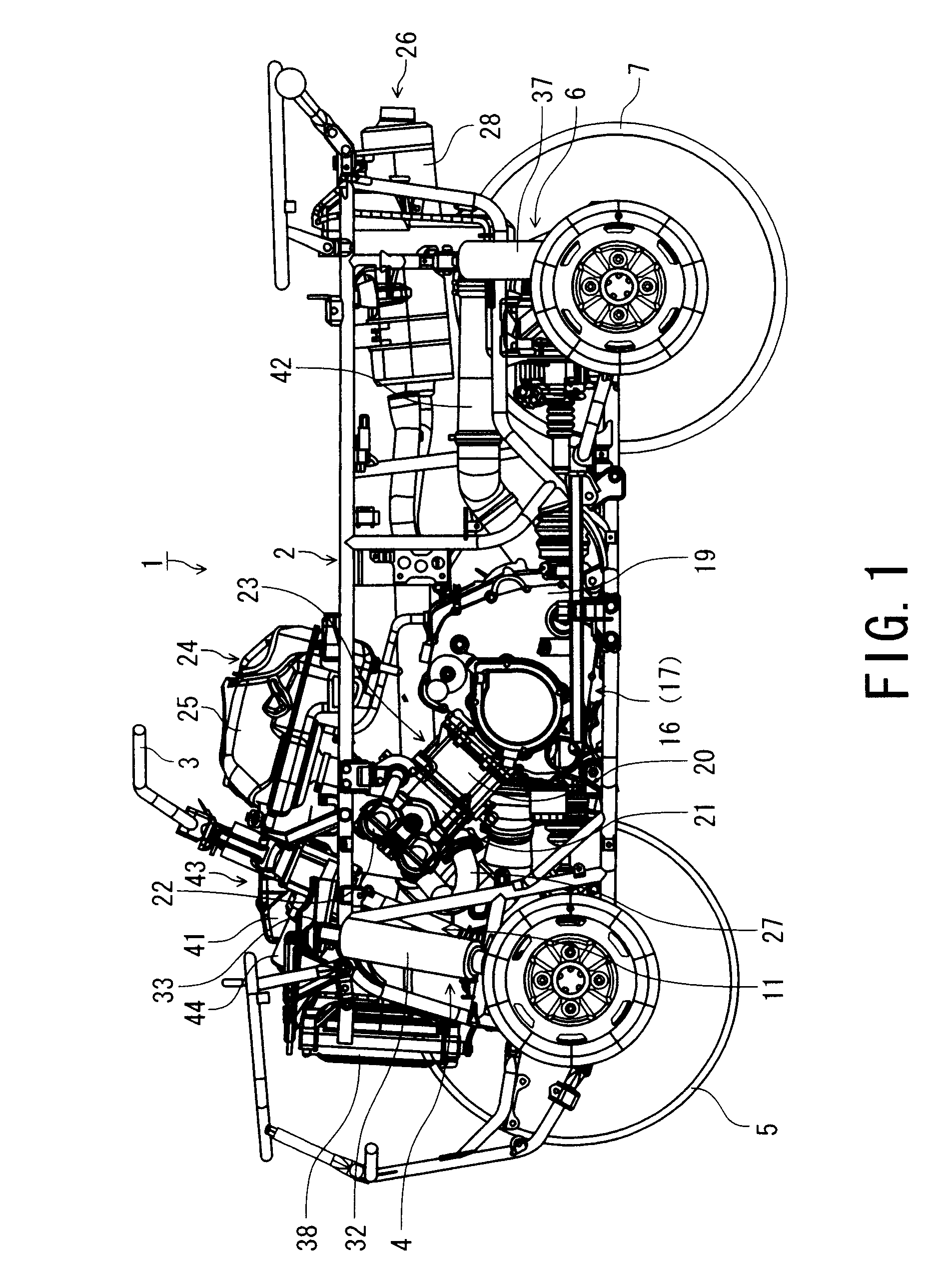 Straddle type vehicle with electric power steering apparatus
