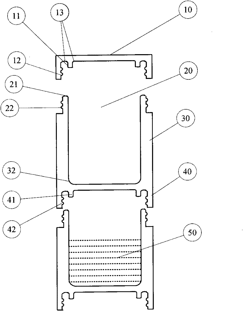 Combined type pathological specimen container and use method thereof