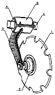 Independent plough coulter arm assembly