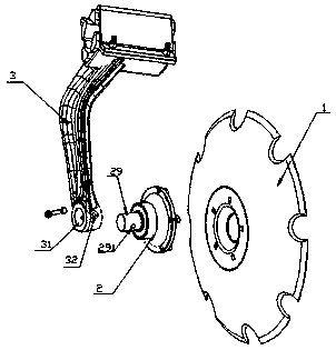 Independent plough coulter arm assembly
