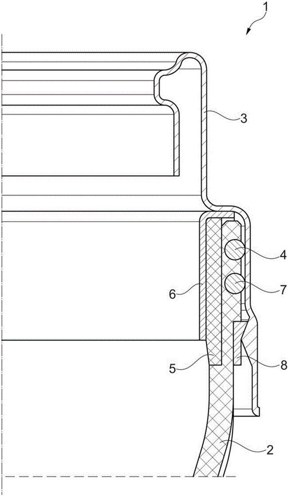 Tank filler neck for a motor vehicle with improved sealing