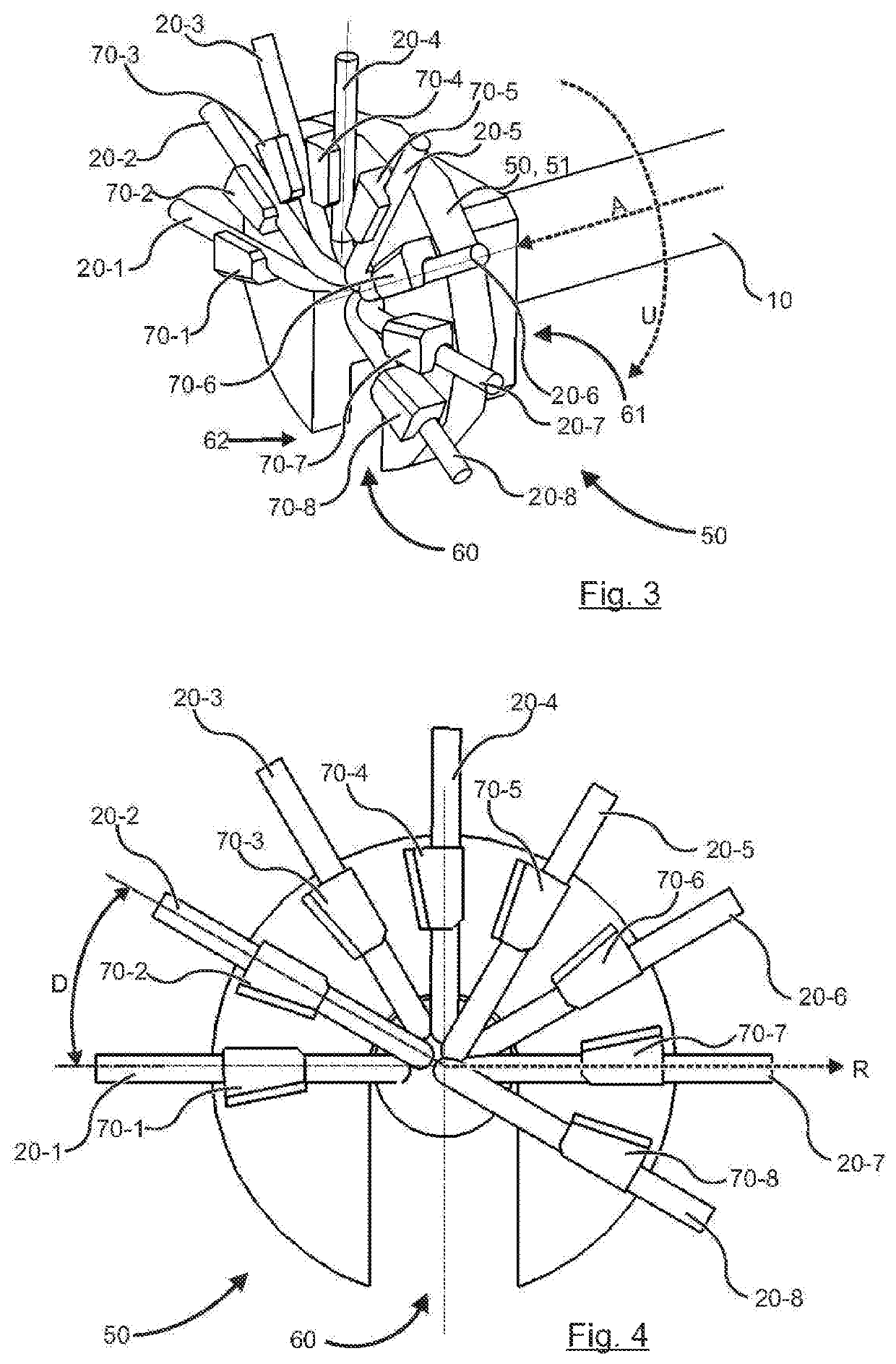 Device and method for manipulating an inner conductor