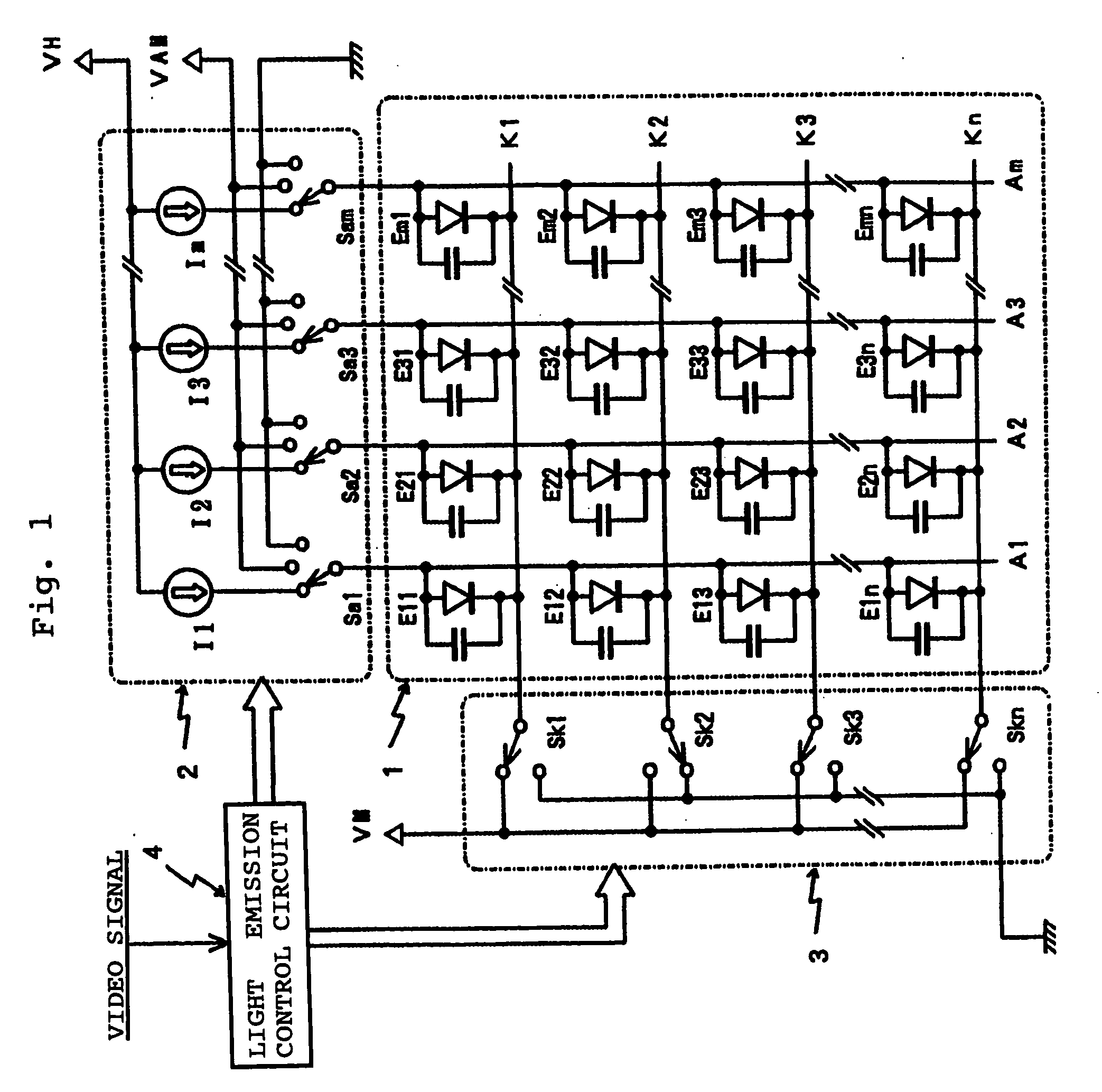 Drive device and drive method of a light emitting display panel