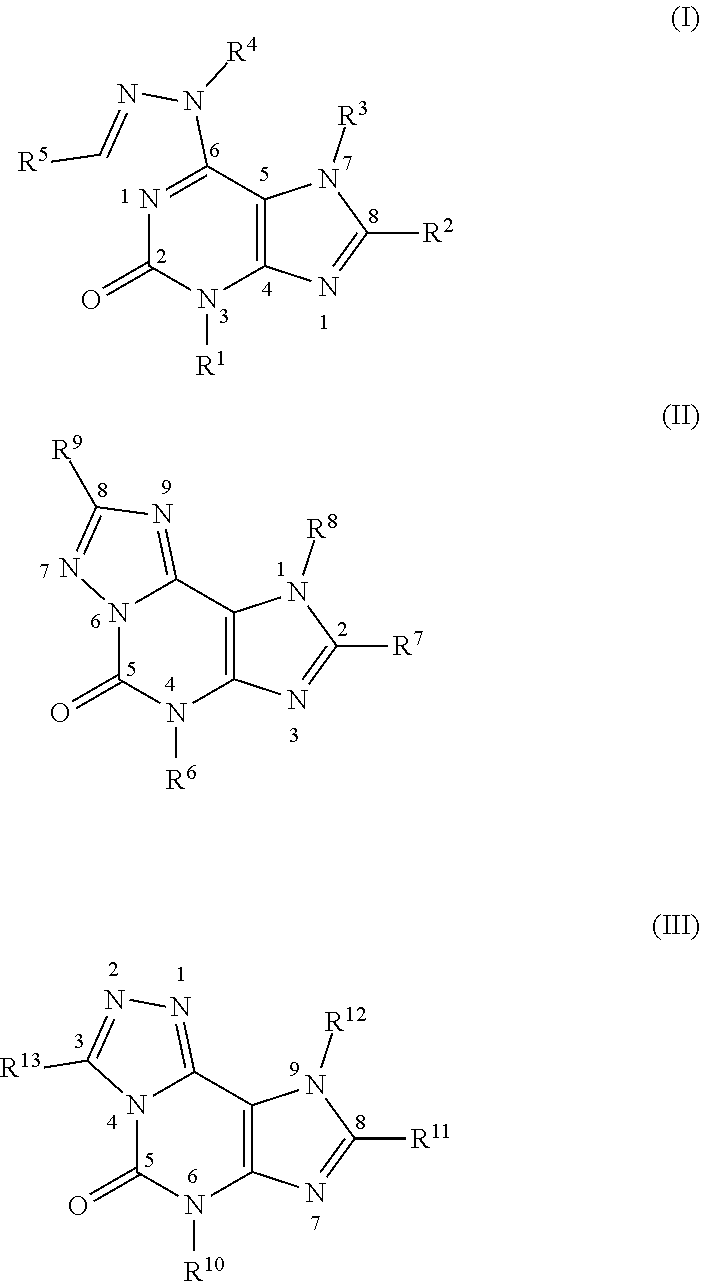 Hydrazinopurine compound and triazolopurine compound for inhibiting xanthine oxidase