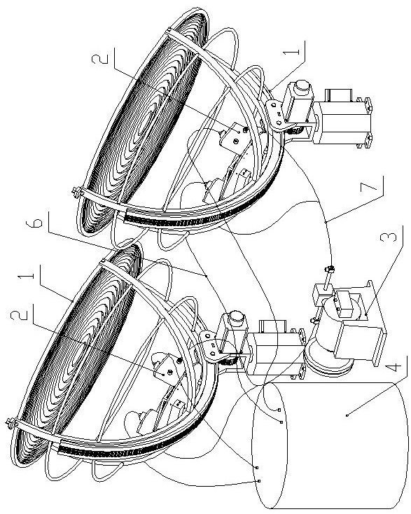 Concentrating solar power generation and heat absorption power generation system