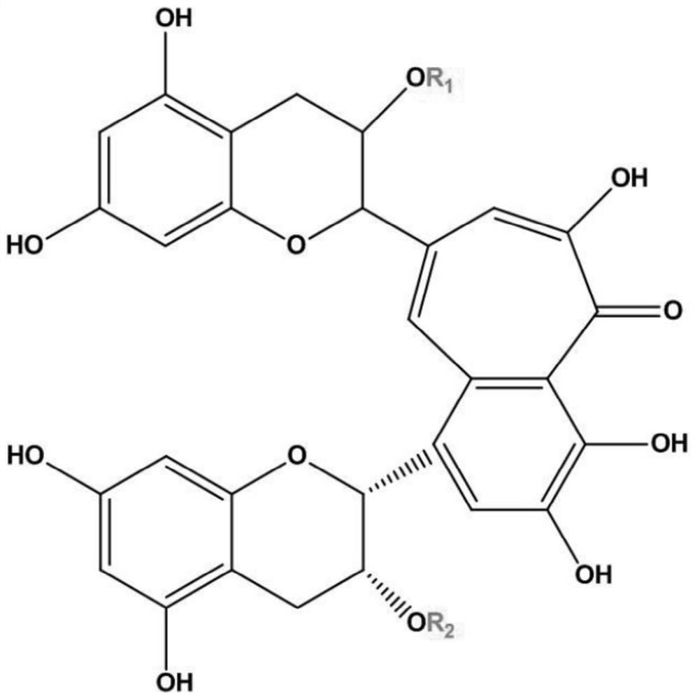 Method for preparing theaflavin by enzyme catalysis and product prepared by method