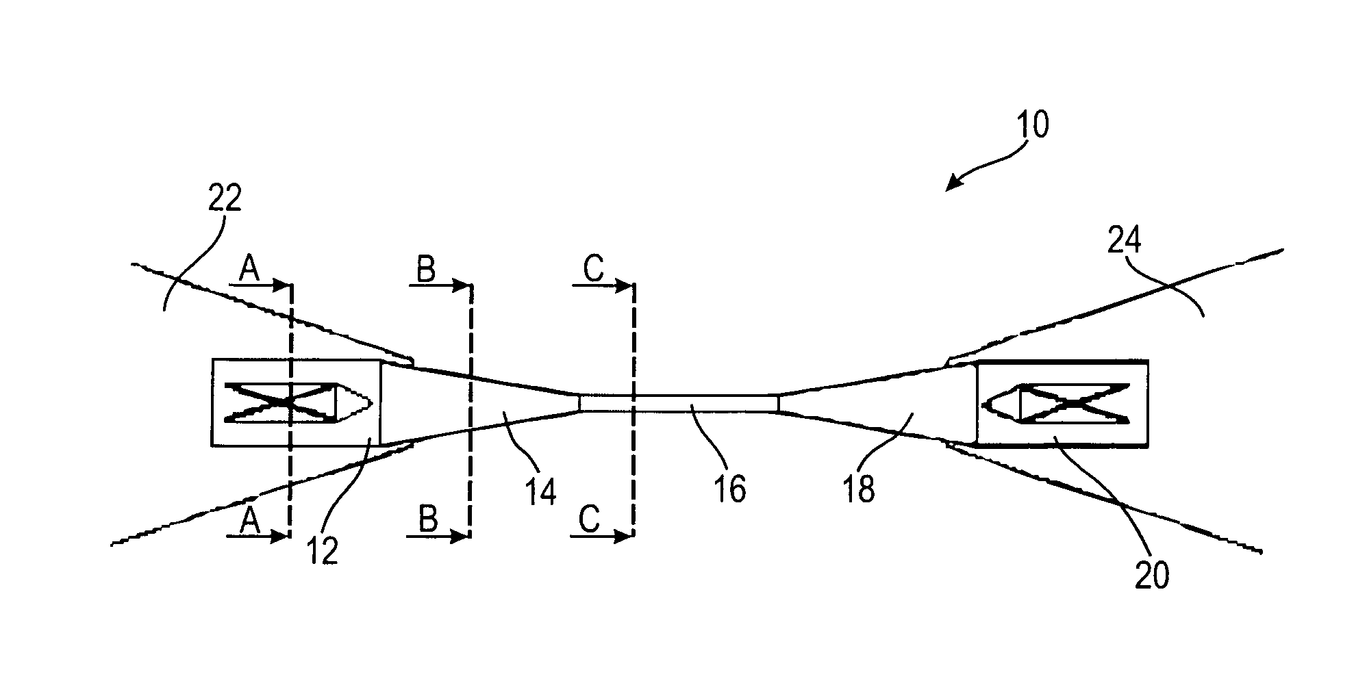 Movement limiting band for an airbag module and method for producing said movement limiting band