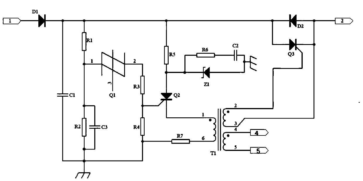 A self-triggering discharge control circuit based on sbs