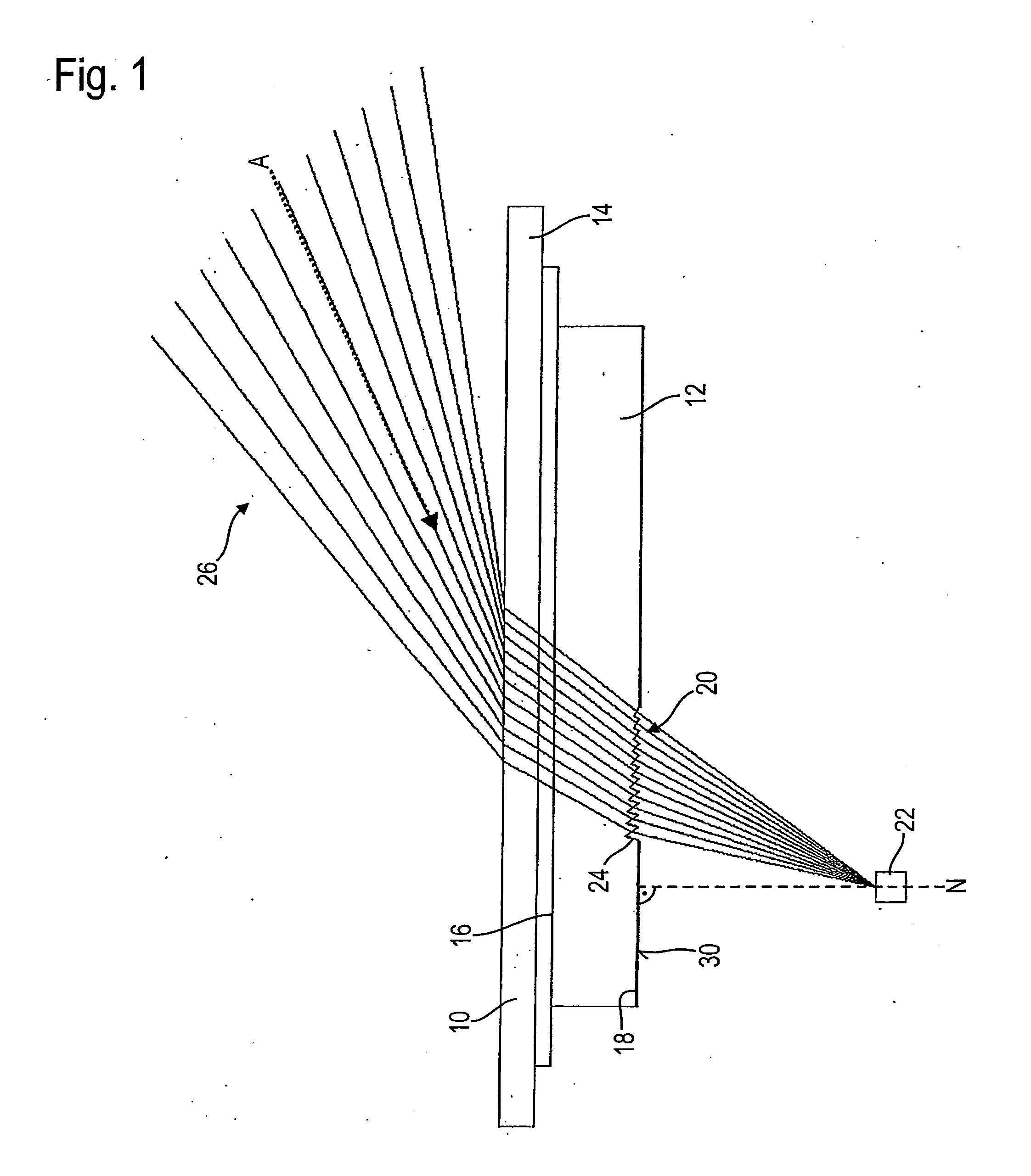 Optical sensing device for detecting ambient light in motor vehicles