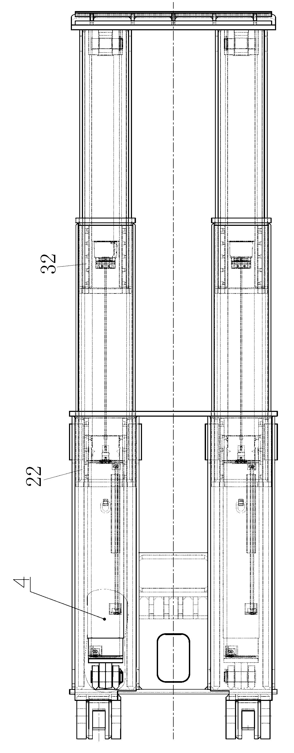 Containing gangue filling and tamping mechanism for gangue filling hydraulic support