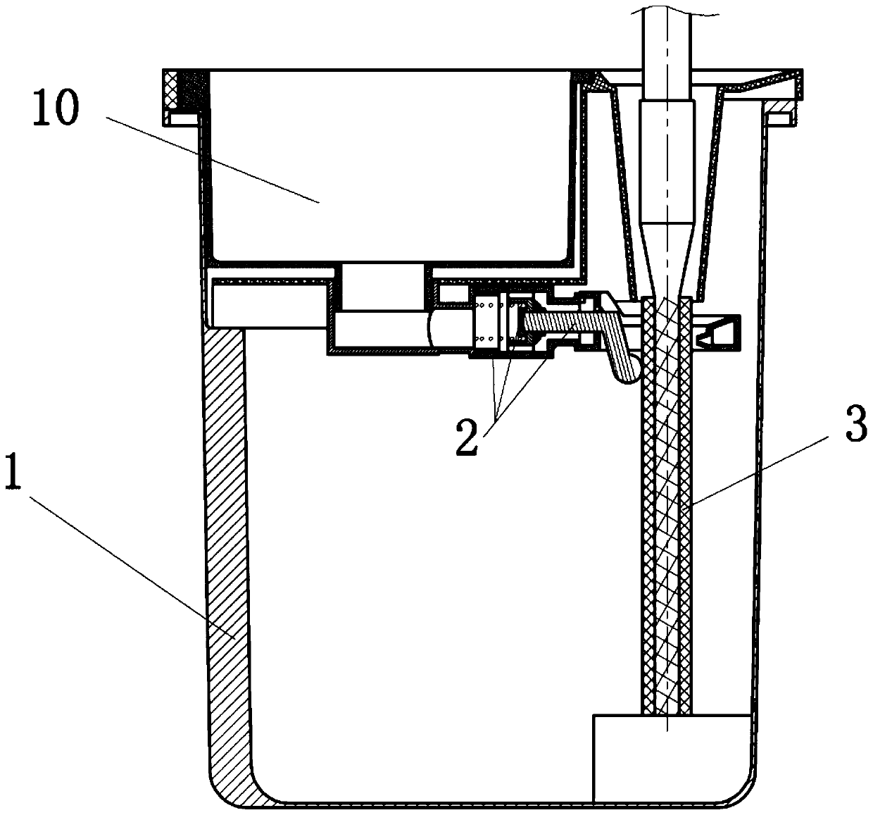 Device for washing mop by running water