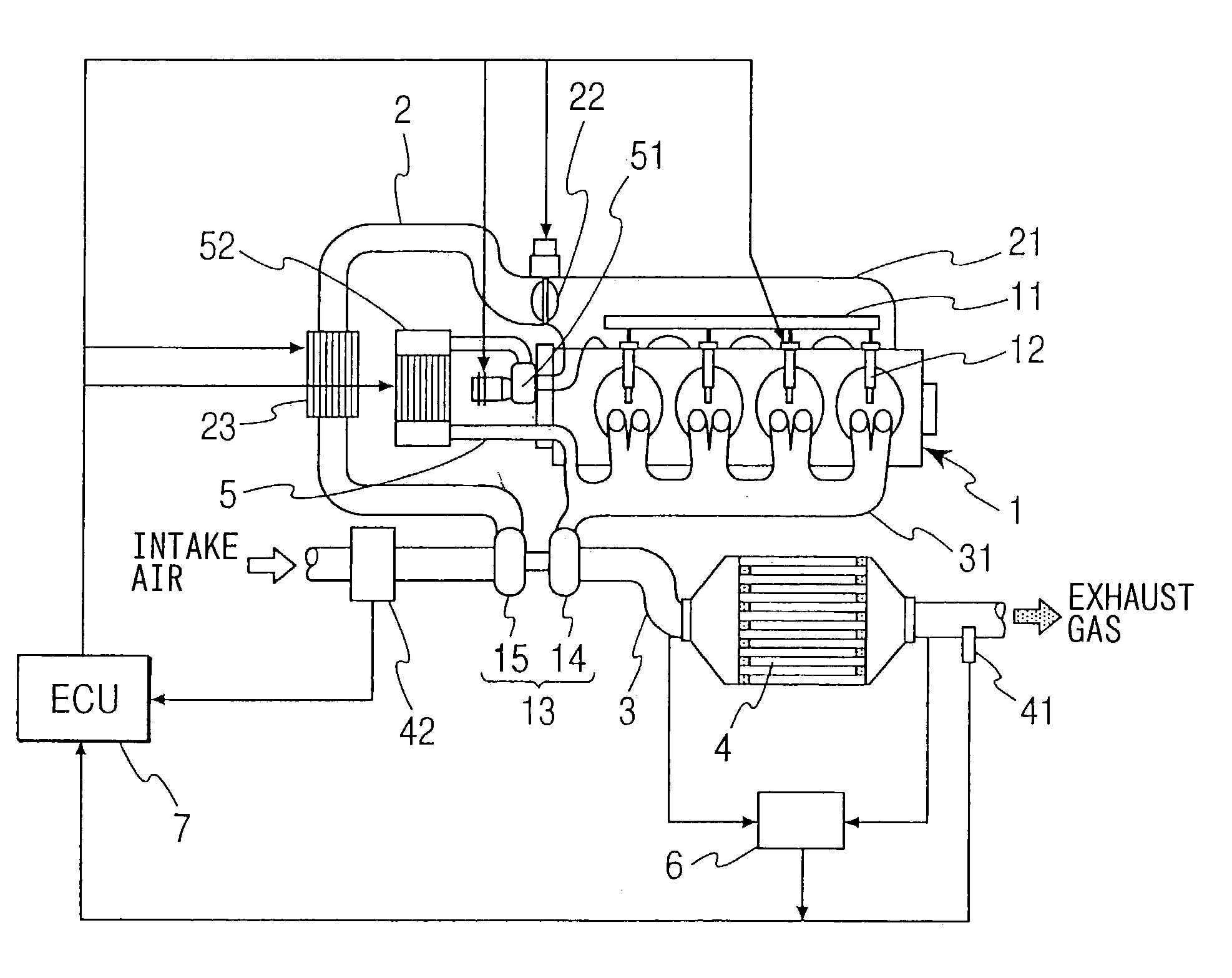 Exhaust gas cleaning system having particulate filter