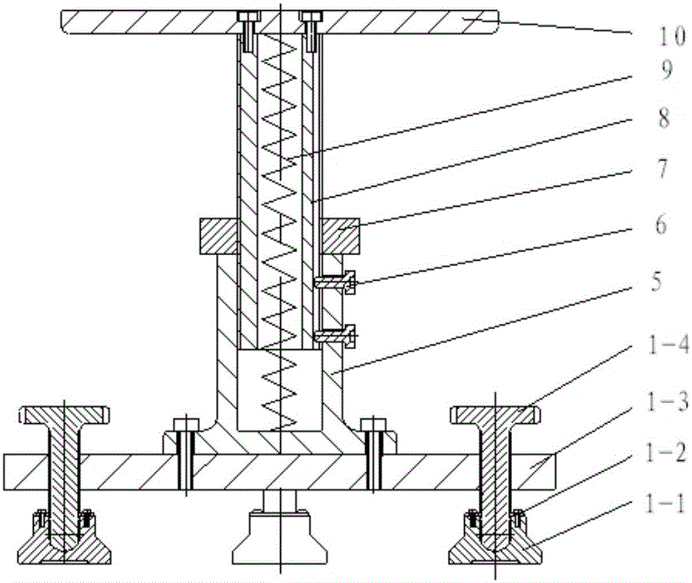 Support fine-tuning device for optical axis alignment of front mirror