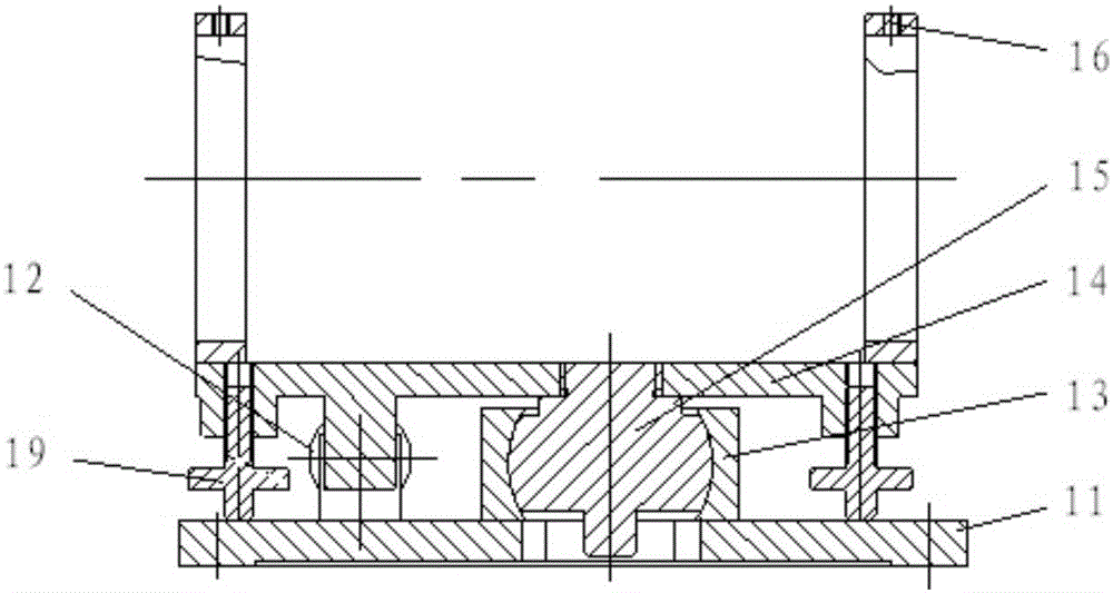 Support fine-tuning device for optical axis alignment of front mirror