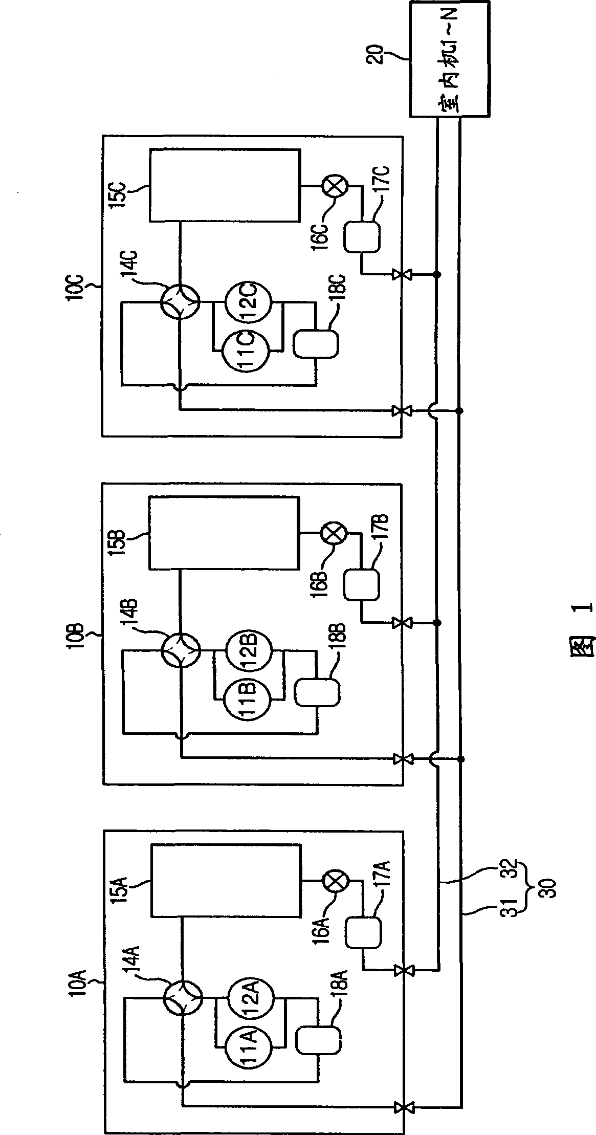 Multiple-connecting air conditioner and control method thereof