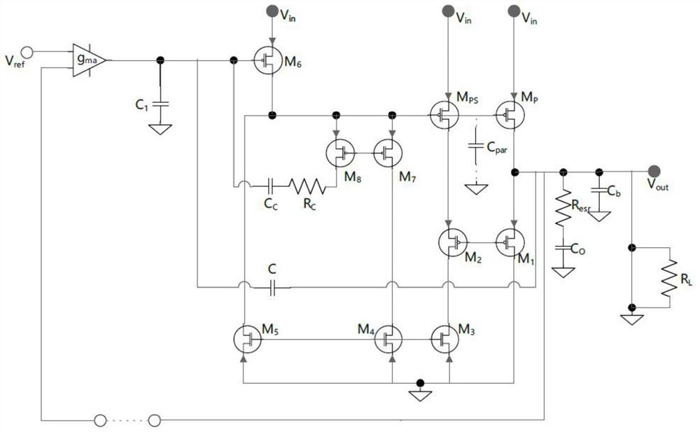 Noise high power supply rejection ratio circuit