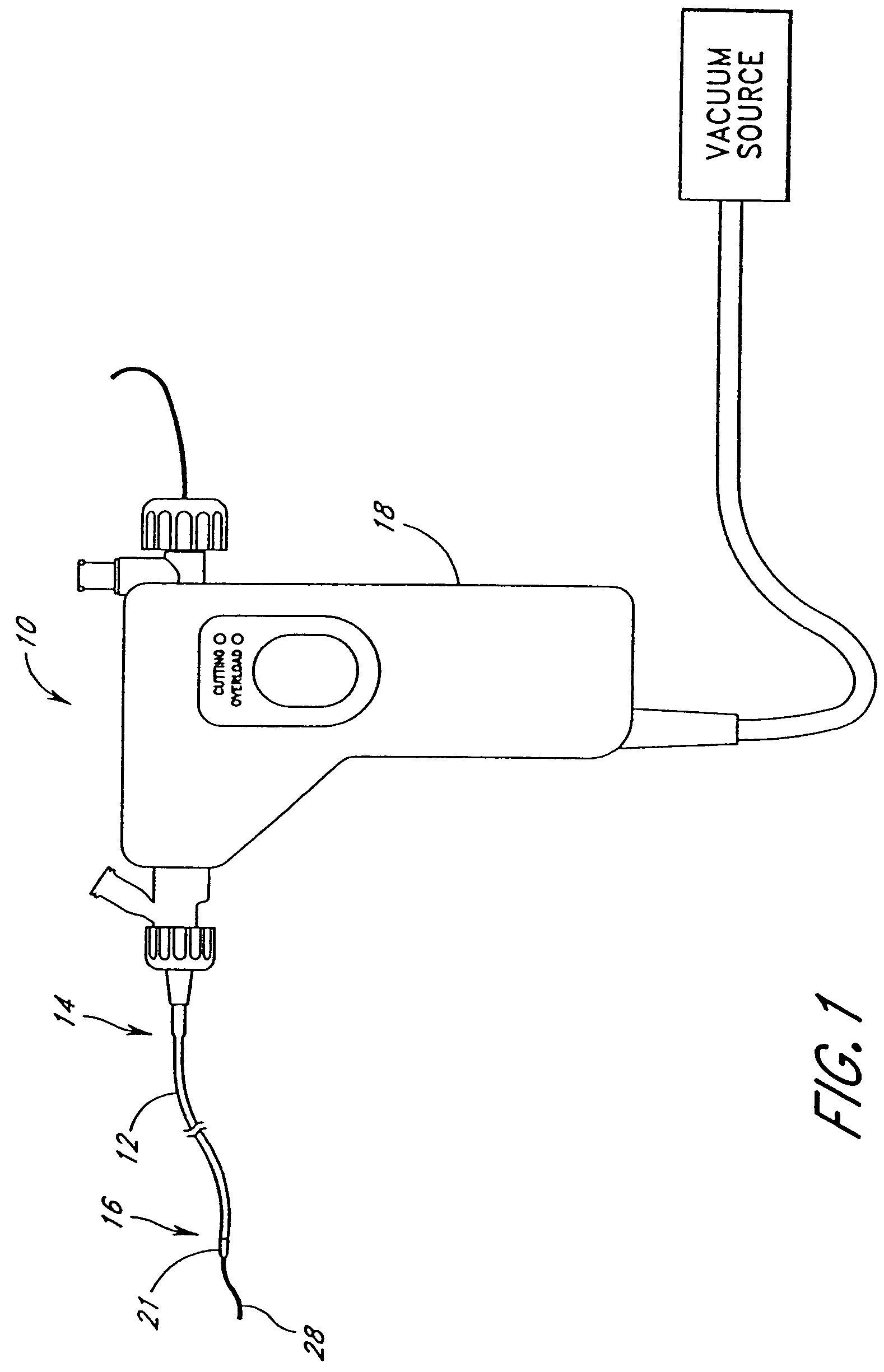 Rotational atherectomy system with stationary cutting elements
