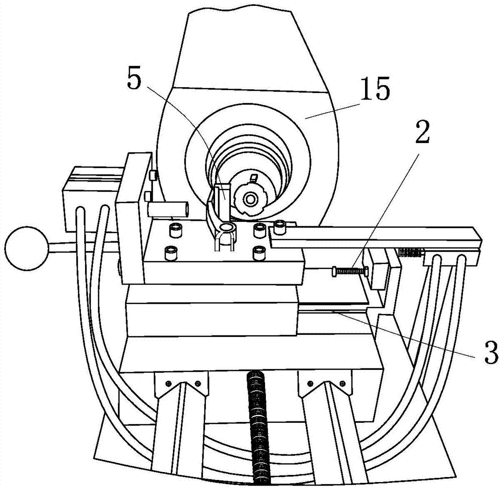 Deburring clamping mechanism of five-reverse gear shifting fork