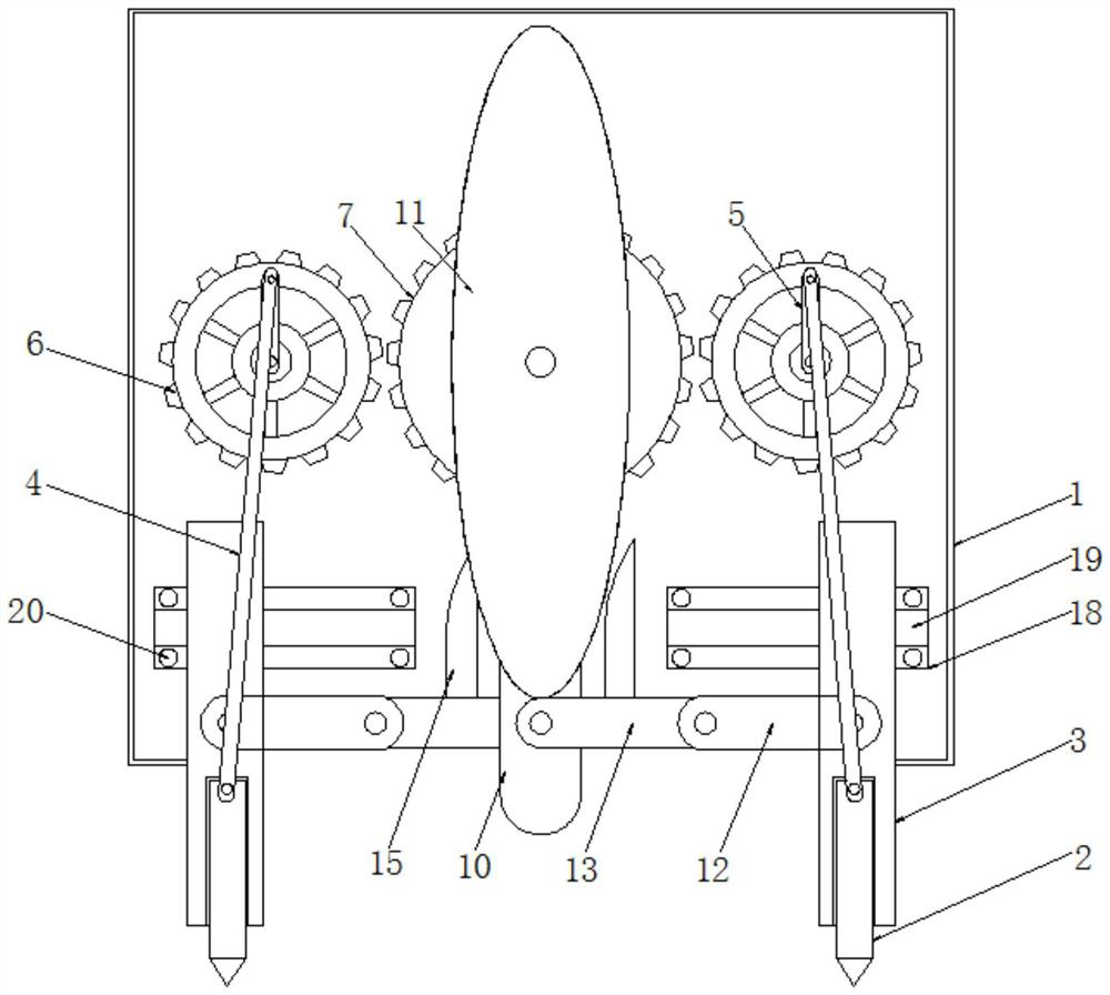 A road ice breaking device with up and down reciprocating movement