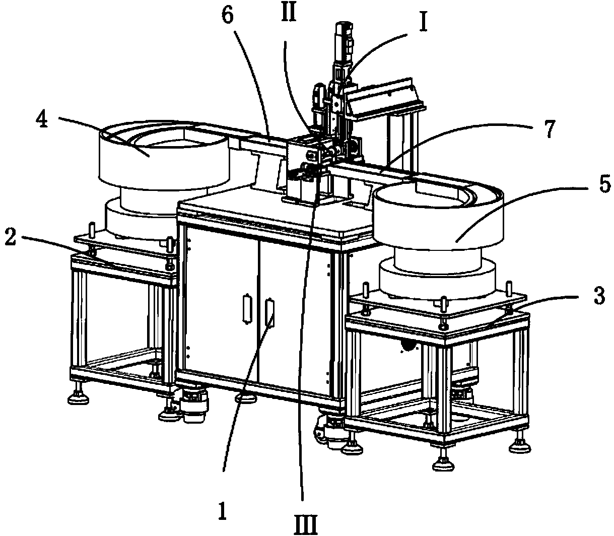 Automatic nut and screw assembling mechanism