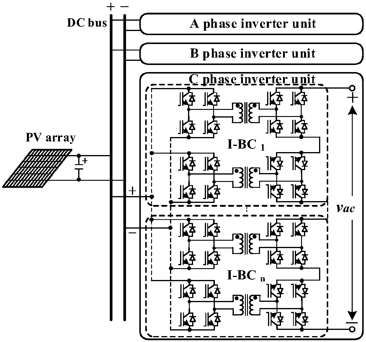 High-frequency isolated multi-low voltage DC bus collecting photovoltaic medium voltage grid-connected power generation system