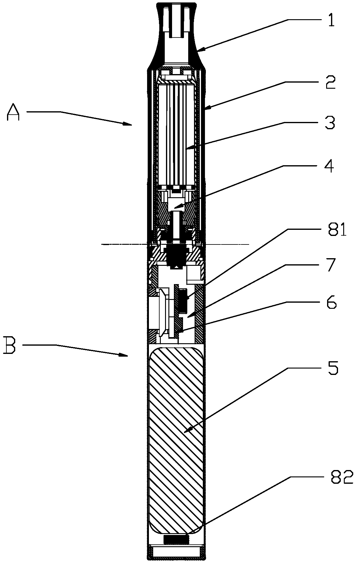 Electronic cigarette with double air pressure sensors and control method thereof
