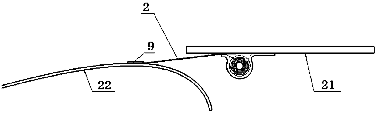 A kind of aileron cabin sealing structure