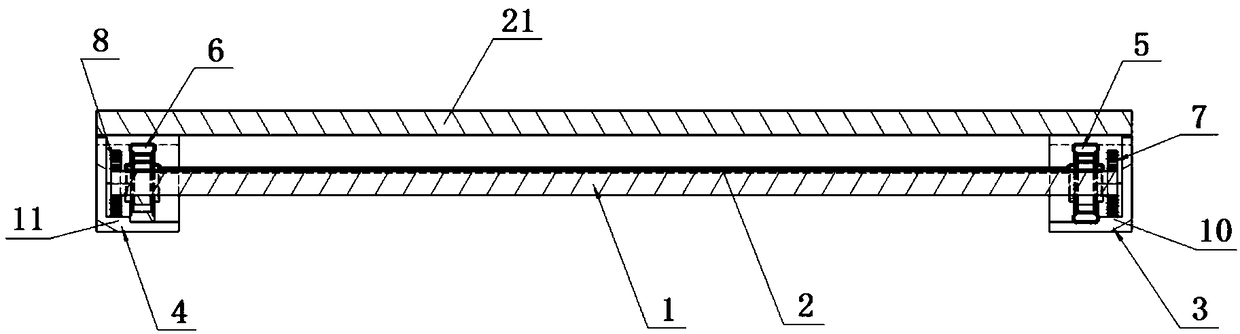 A kind of aileron cabin sealing structure