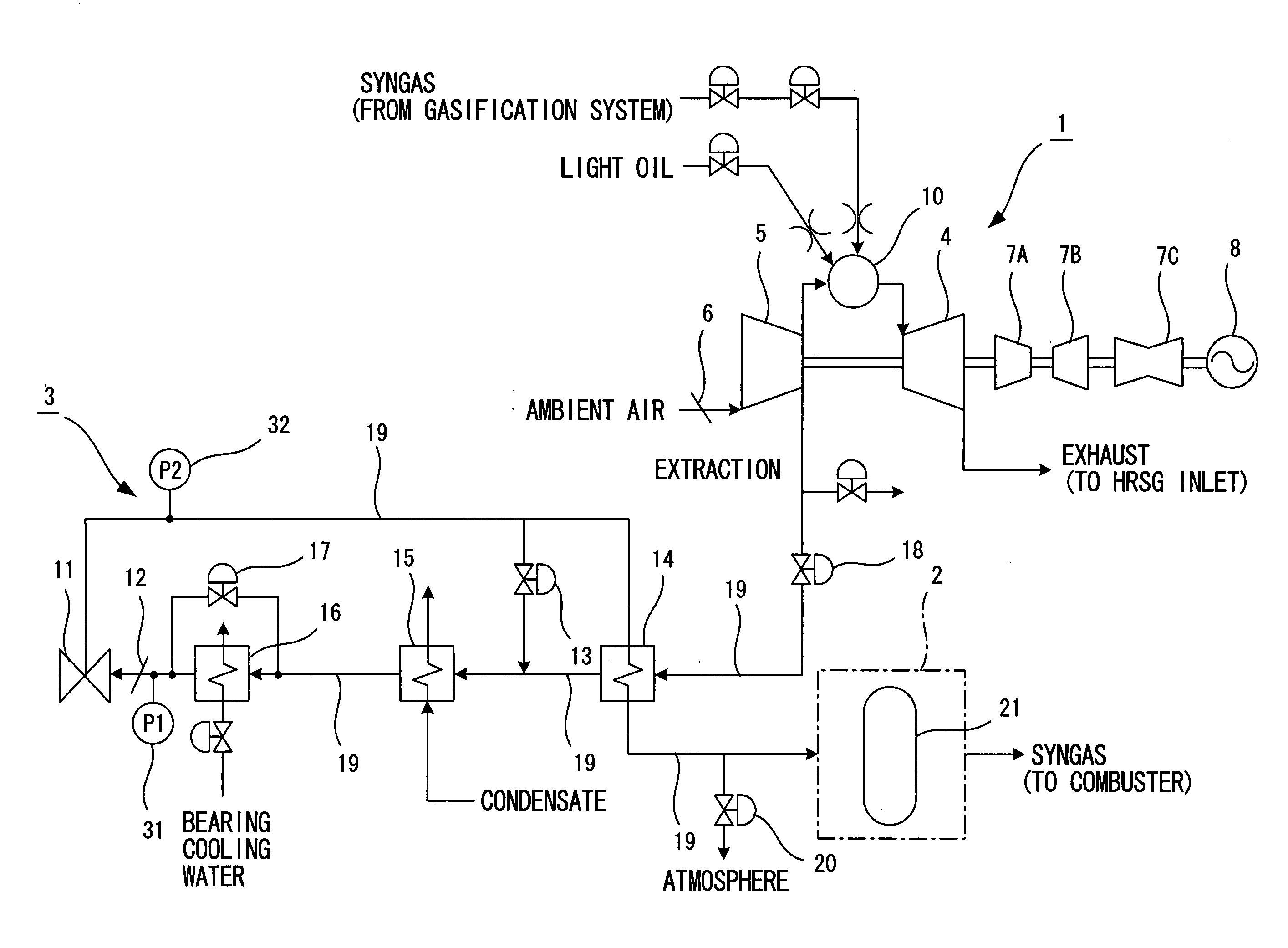 Control apparatus of extracted air booster system of integrated gasification combined cycle power plant