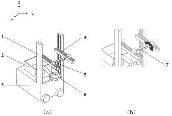 A rotating and adjustable binocular vision target recognition and positioning device and its application in agricultural fruit picking machinery
