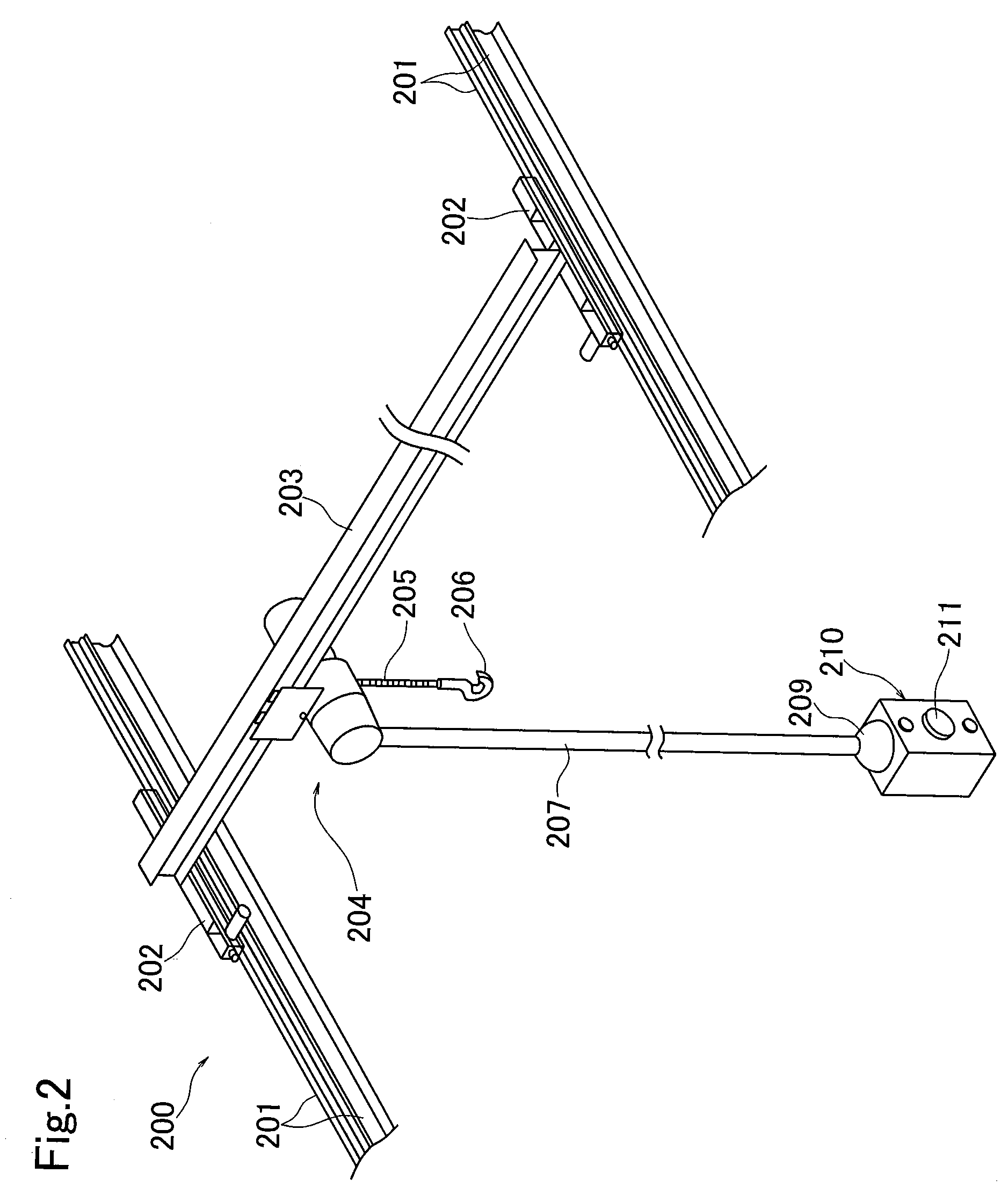 Traveling crane operation control apparatus and method