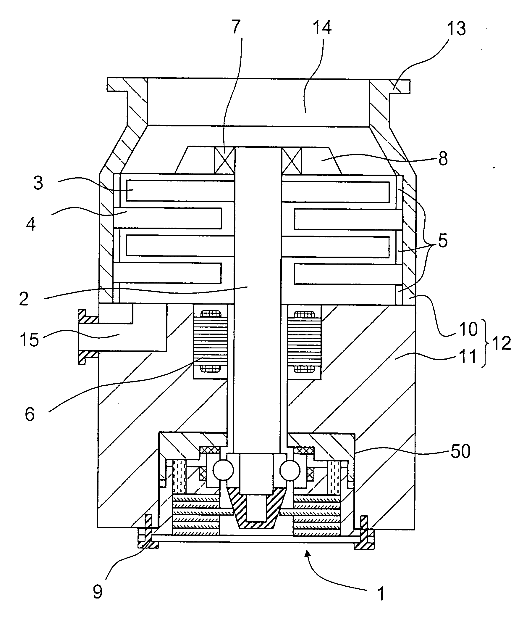 Bearing module for a vacuum pump