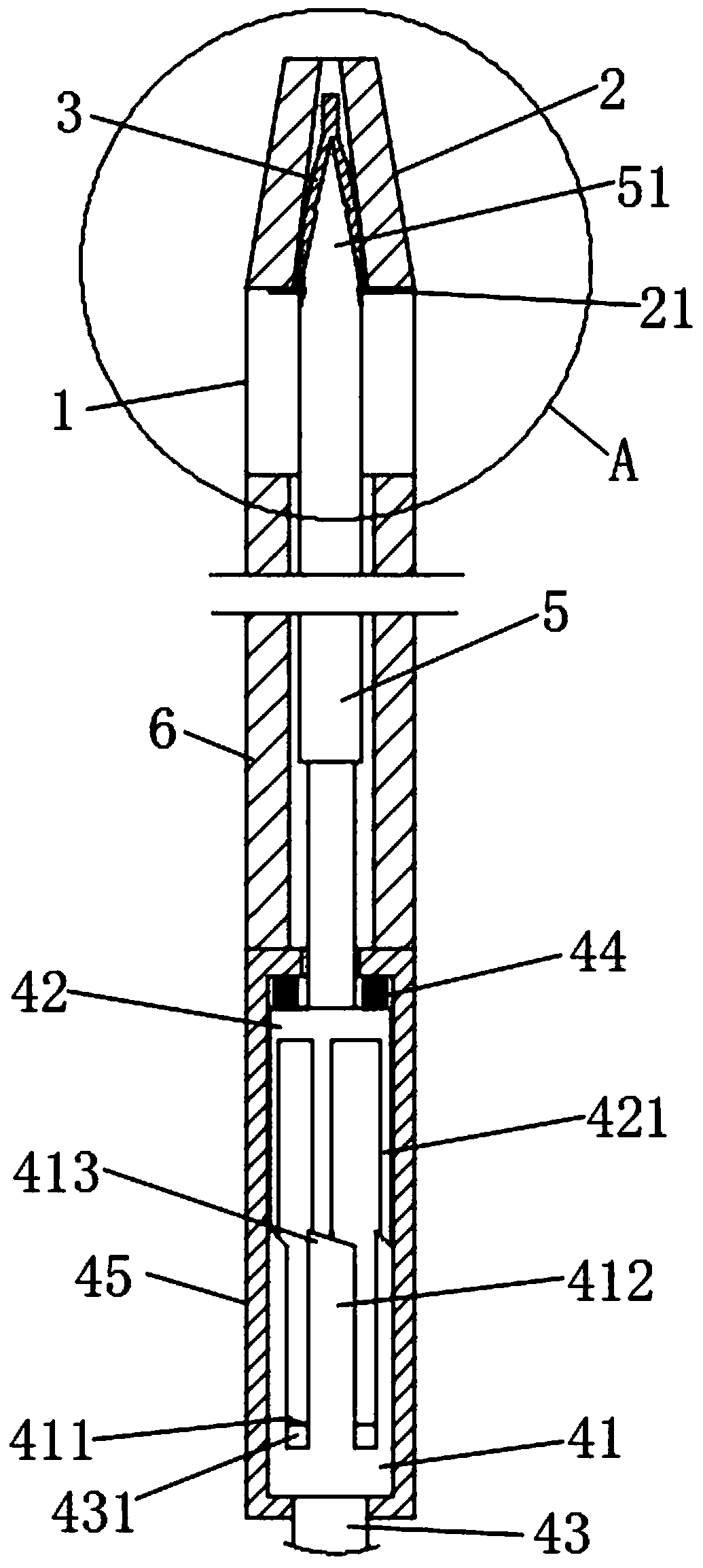 Continuous suture device used for suture operation under laparoscope
