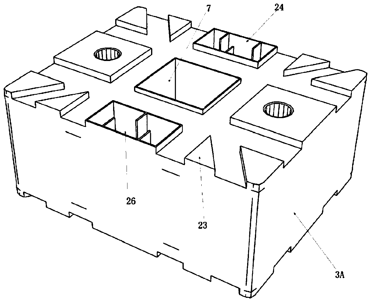 Logistics field tray based on internet of things technology and information embedding method