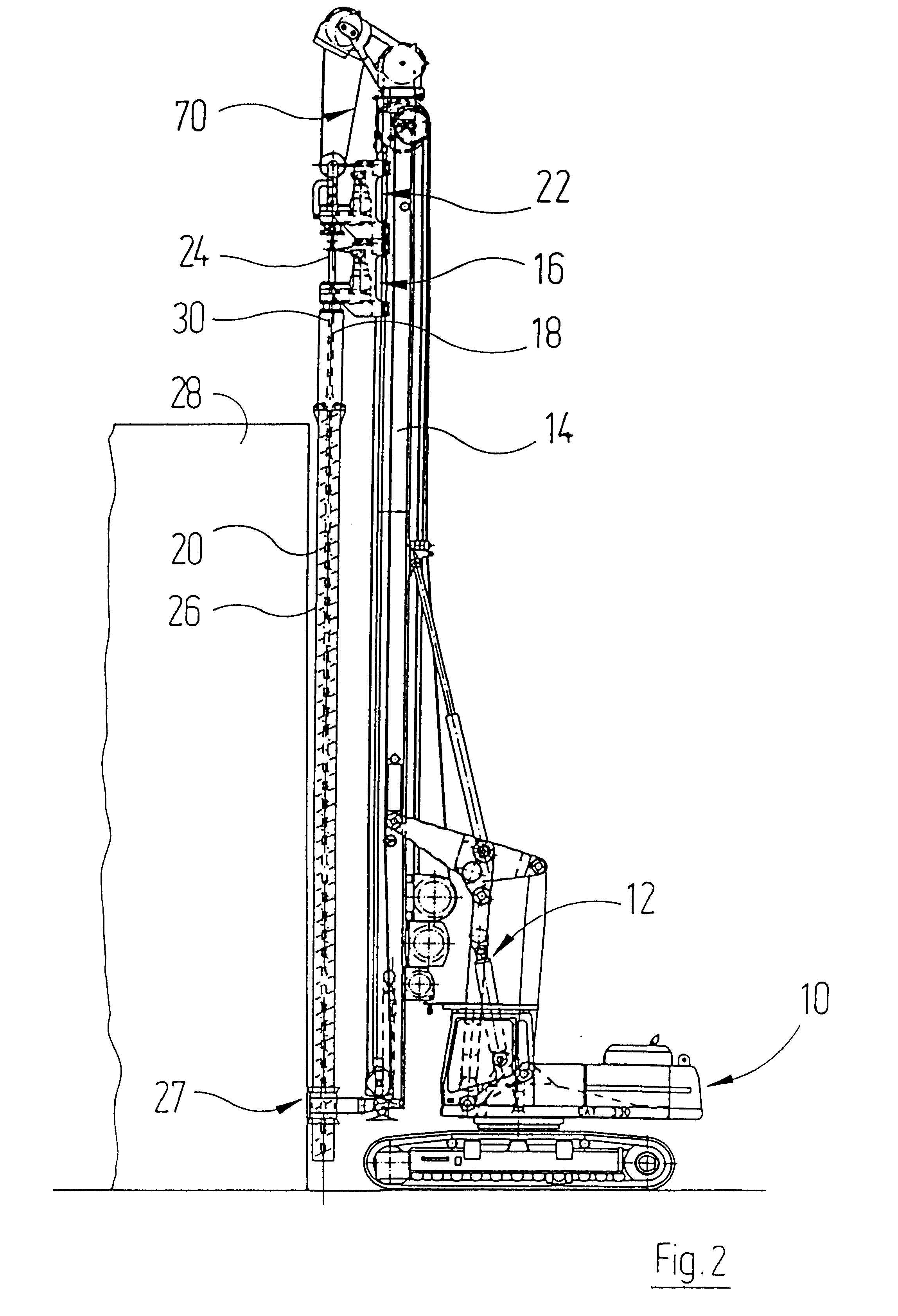Drilling machine with changeable drive unit