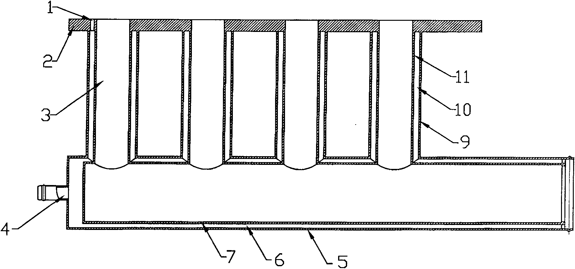 Air discharge system of motorboat engine