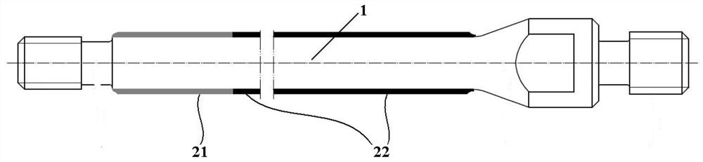 Nickel-based alloy-coated oil-suction polished rod with high-toughness clamping section and processing method thereof