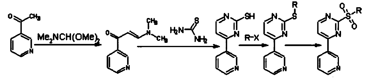 Method for synthesizing N-(5-nitryl-2-methyl pyridyl-3-)-4-(3-pyridyl)-2-pyrilamine and intermediate thereof