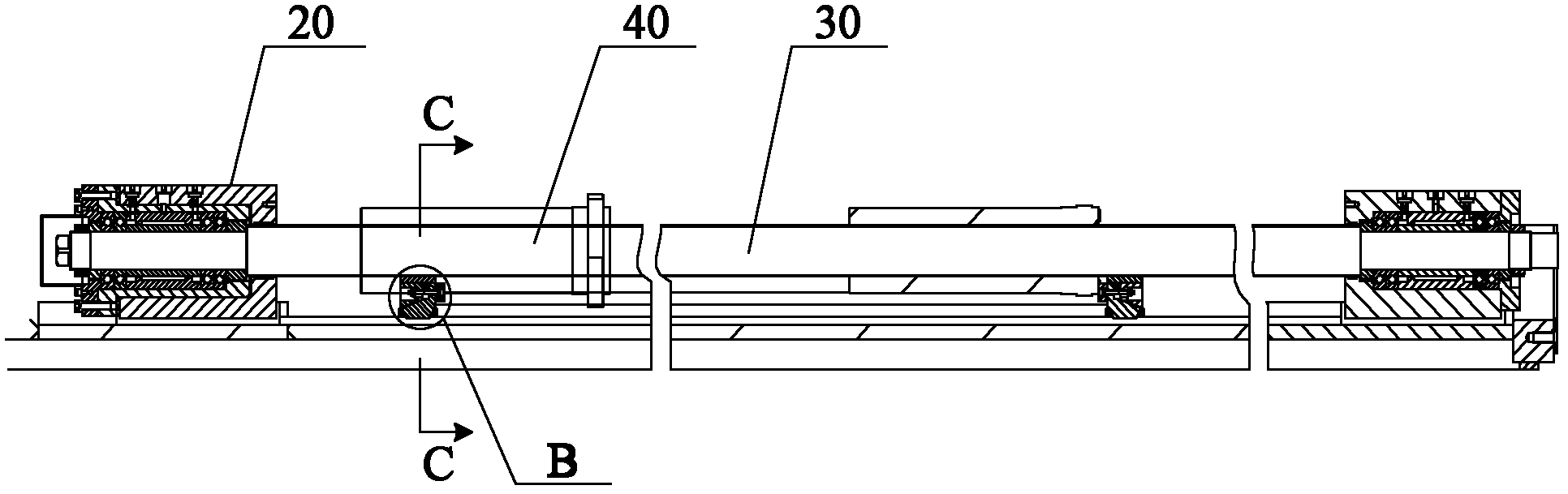 Auxiliary lead screw supporting device and processing center