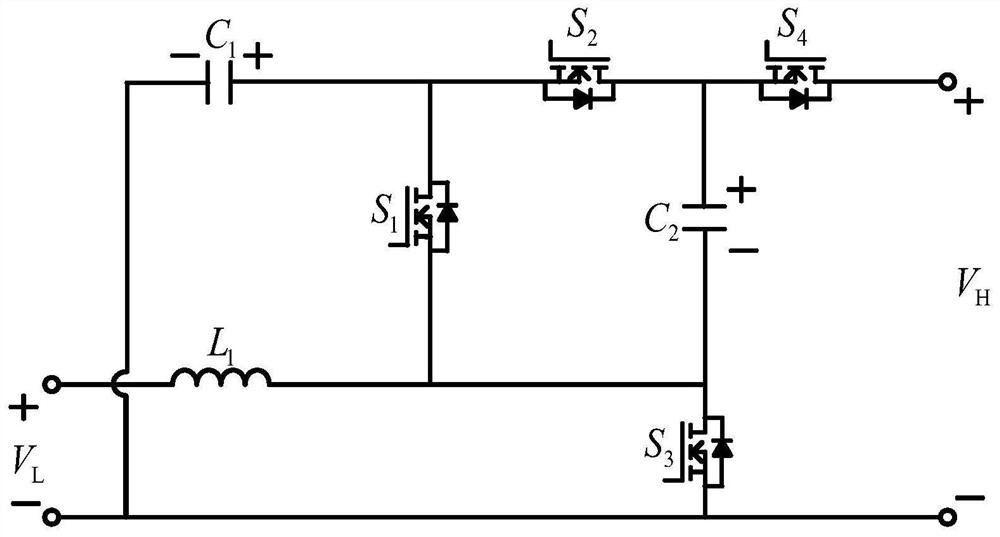 Non-isolated bidirectional direct-current converter with high voltage conversion ratio