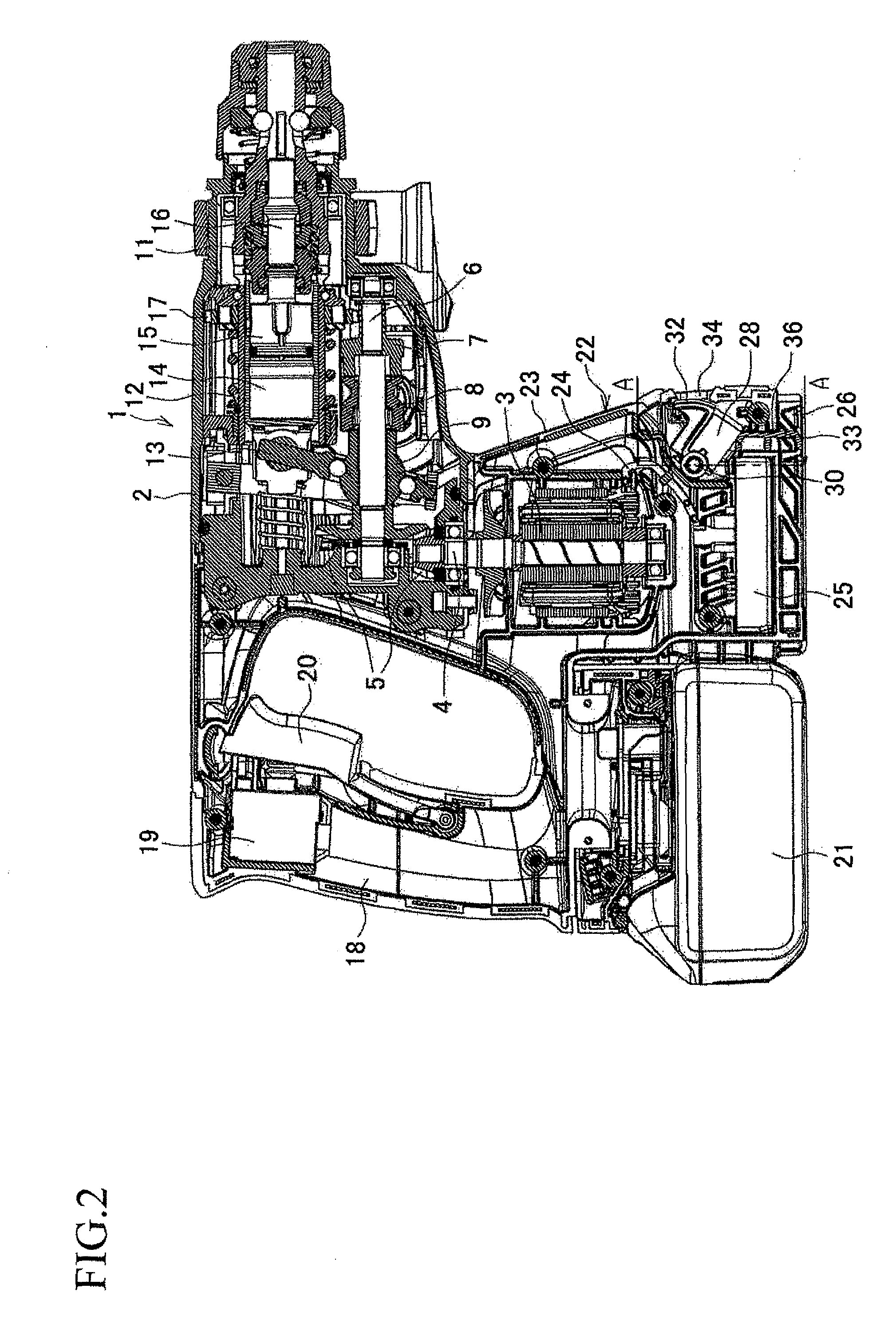 Attachment device-equipped electric tool