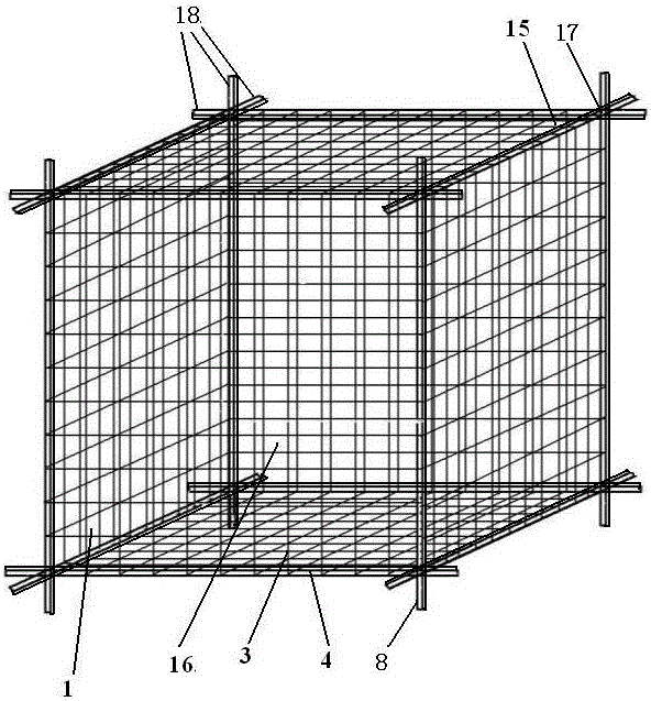 Double-jaw net rack used for dyke constructing or closure plugging