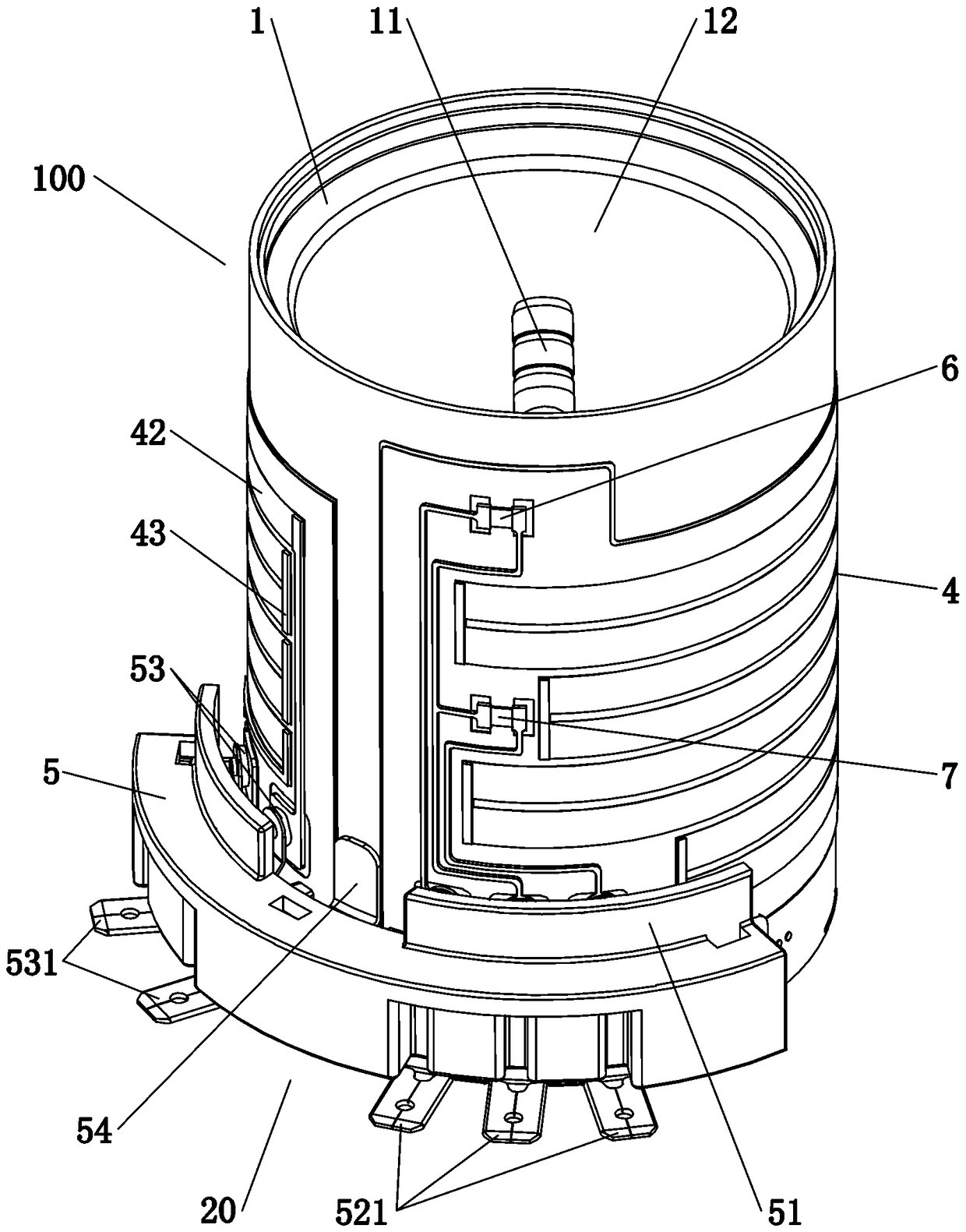 A heating device for liquid heating